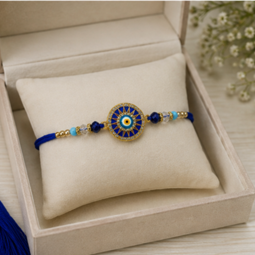 Premium Blue Evil Eye Rakhi