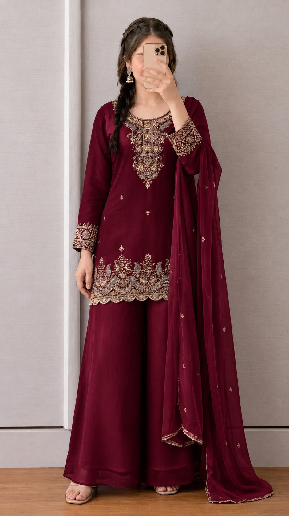 Women’s Traditional Embroidered Kurta Set