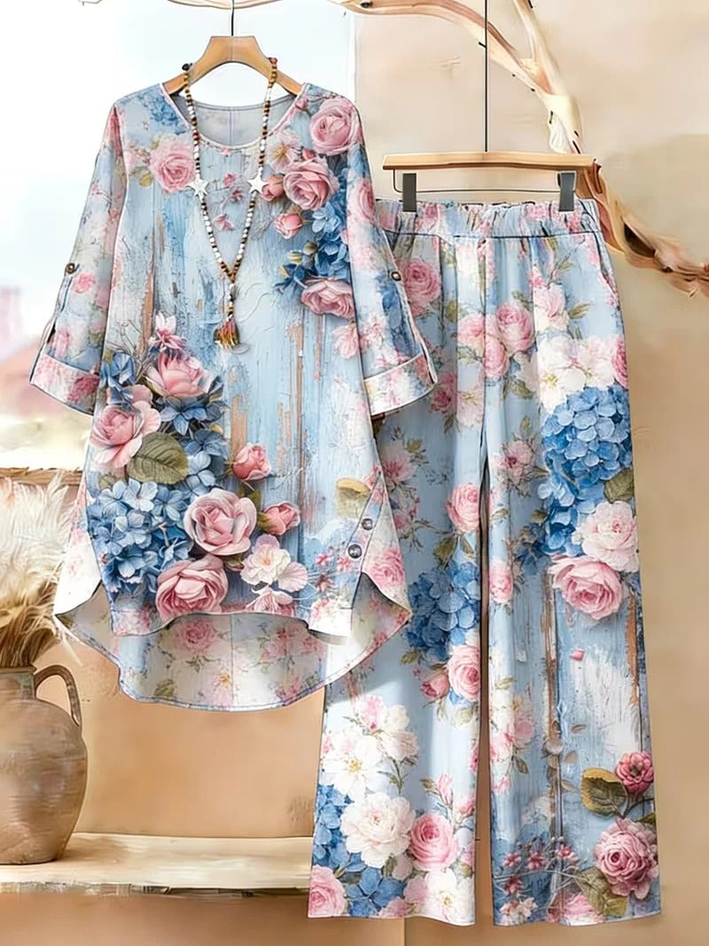 Women's Modern Abstract Co-Ord Pants Set