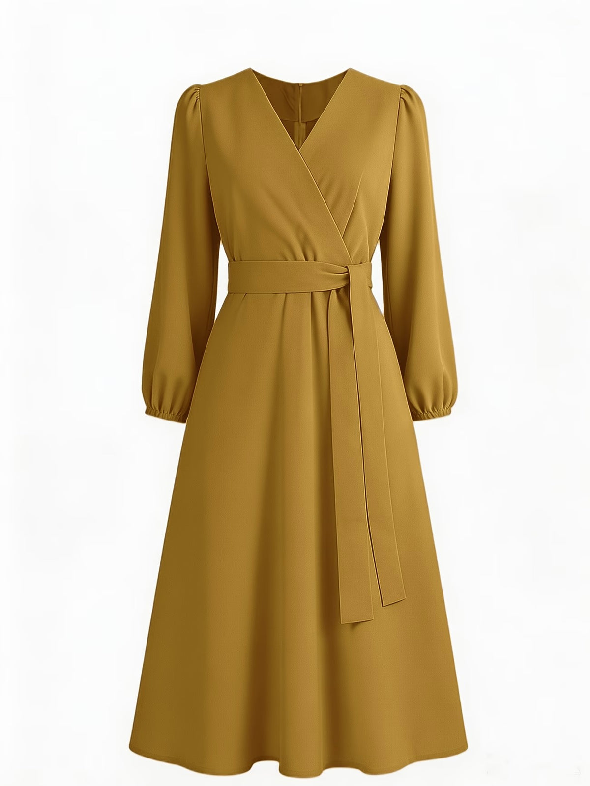 Women’s Breathable V-Neck A-Line Summer Midi Dress