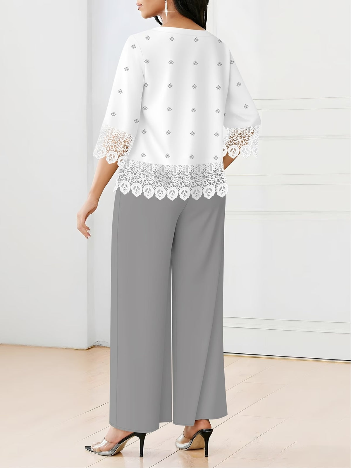 Women’s Lace-Detail Casual Set