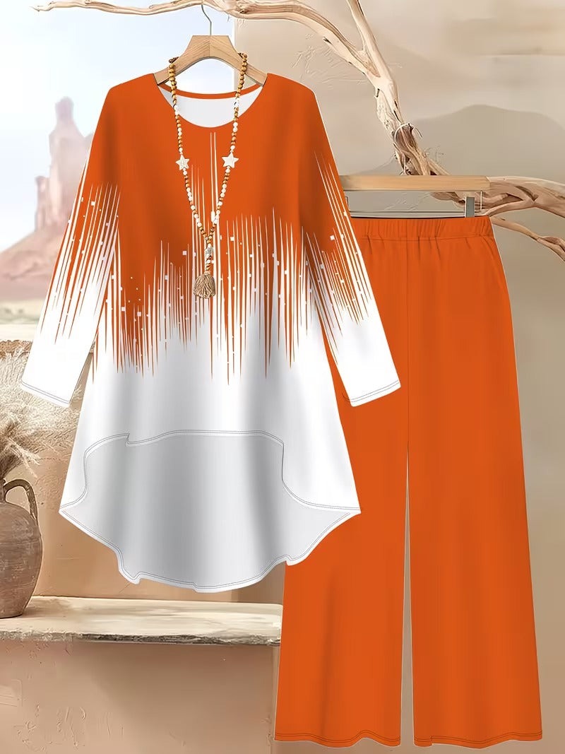 Women's Modern Abstract Co-Ord Pants Set