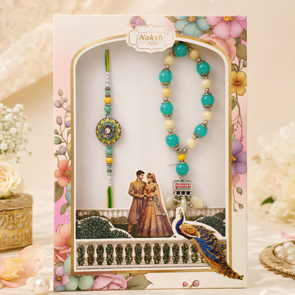 Premium  Beaded Rakhi Combo Set
