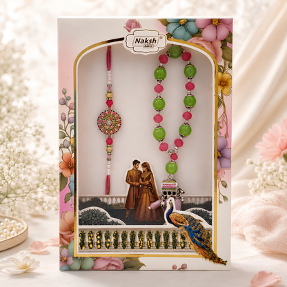 Premium  Beaded Rakhi Combo Set