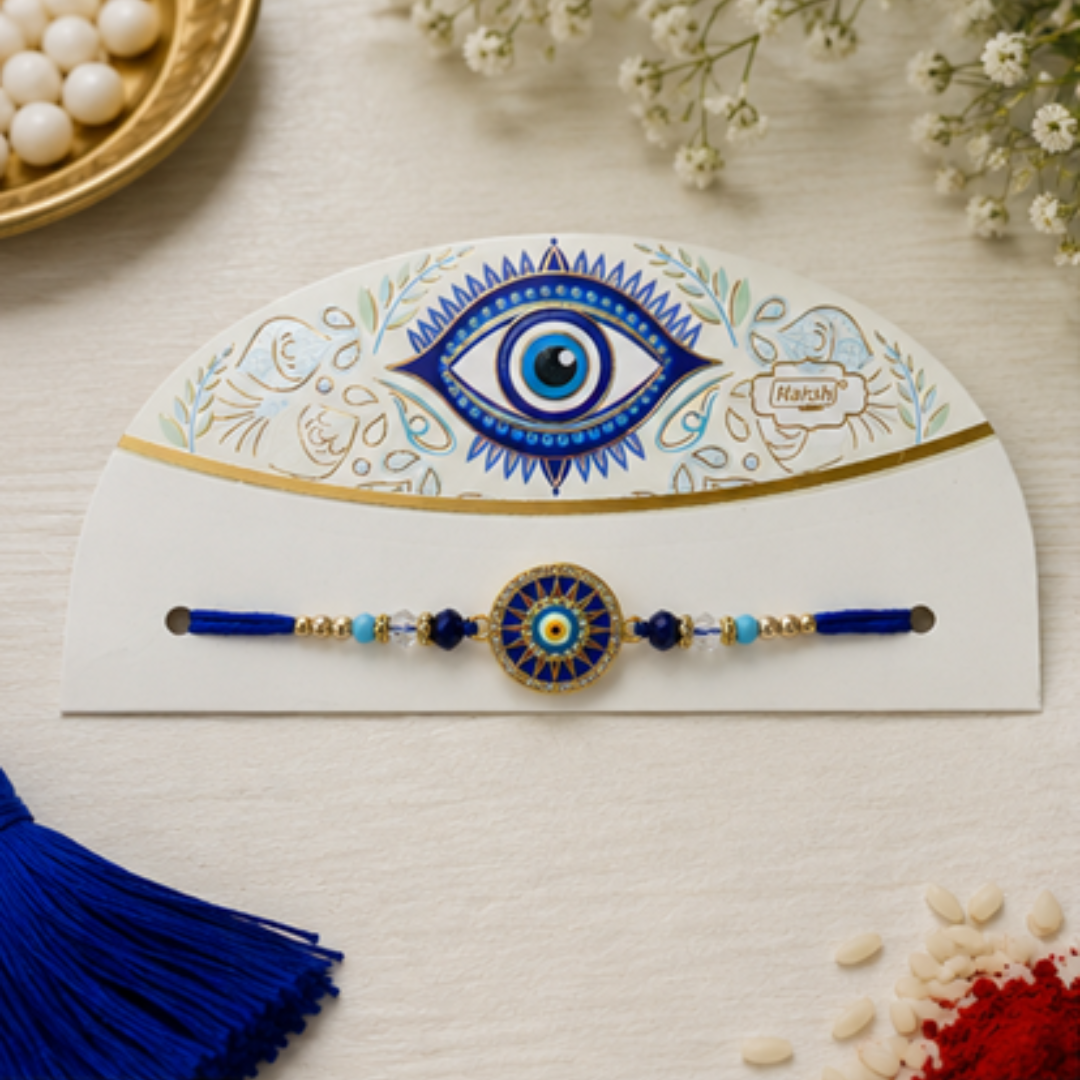 Premium Blue Evil Eye Rakhi