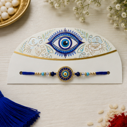 Premium Blue Evil Eye Rakhi
