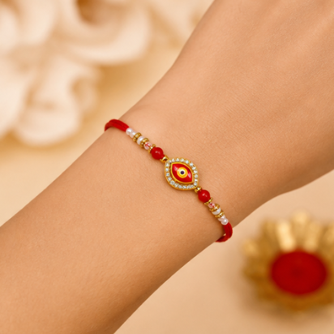 Red Evil Eye Protection Rakhi