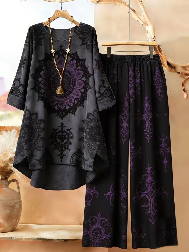 Women's Modern Abstract Co-Ord Pants Set