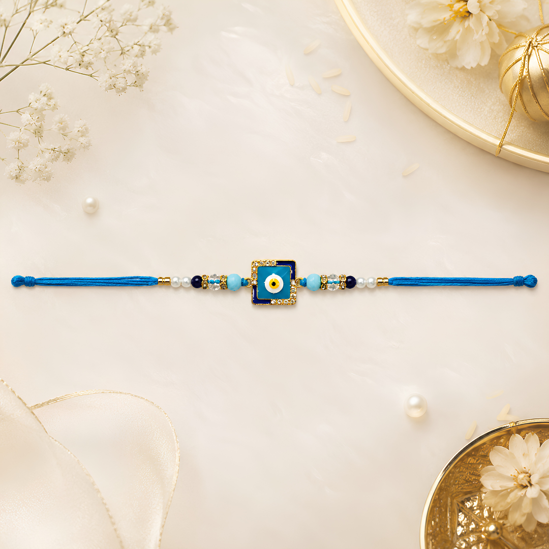 Premium Blue Evil Eye Rakhi