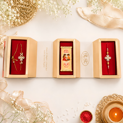 Premium Designer Rakhi Gift Set