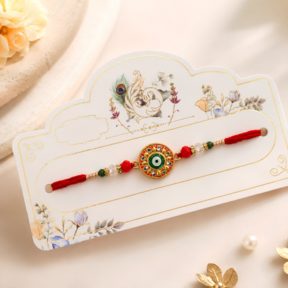 Premium Peacock Evil Eye Rakhi