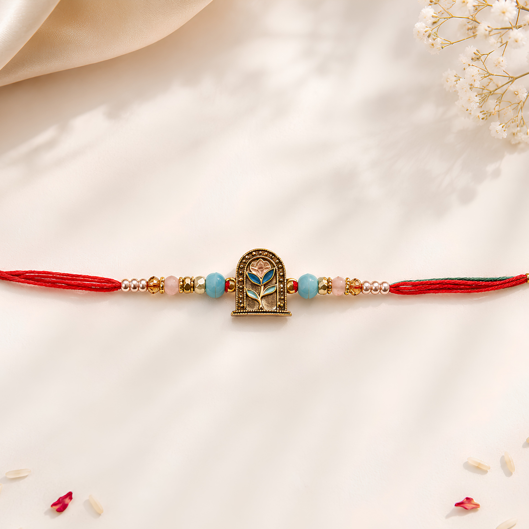Premium Floral Window Rakhi