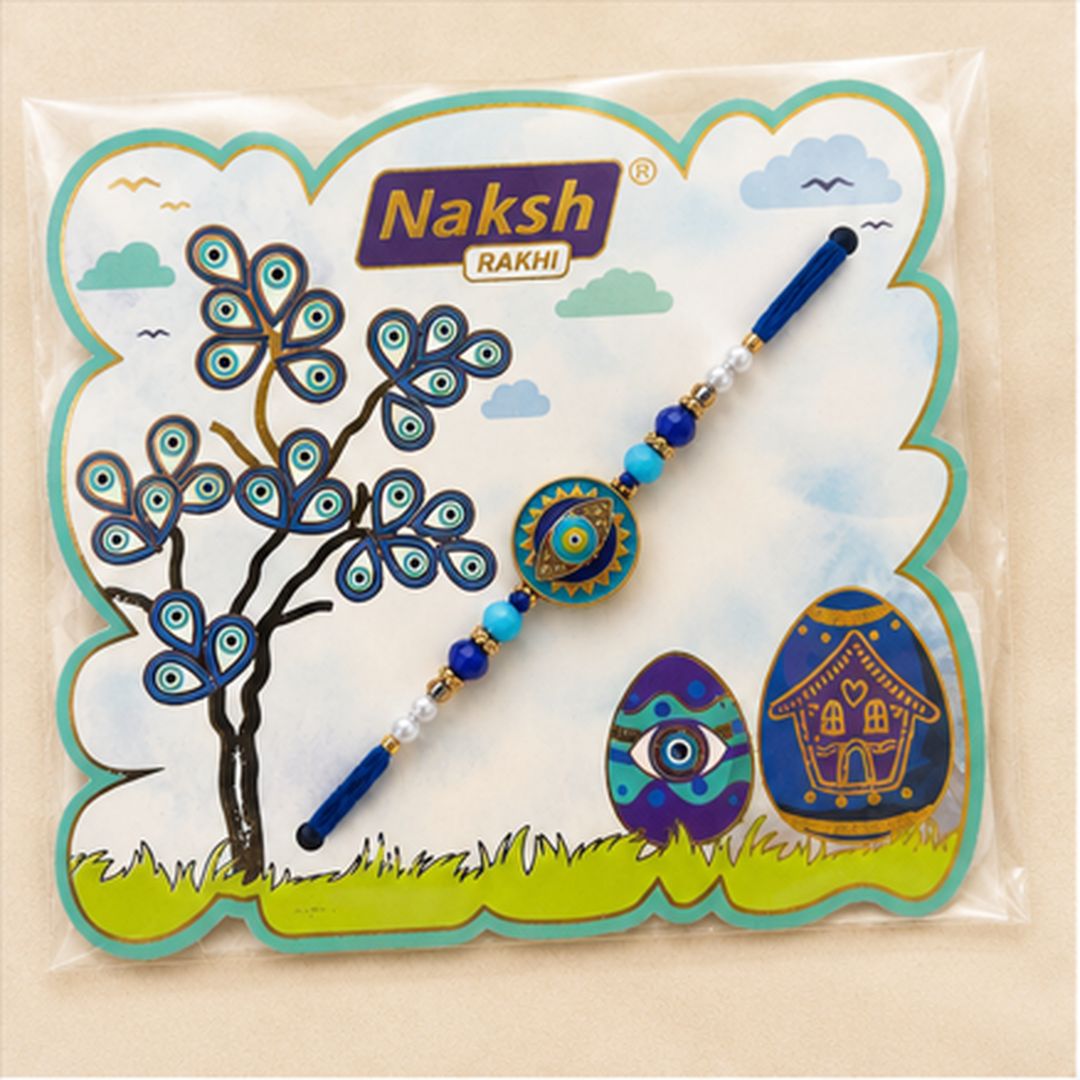 Royal Blue Evil Eye Rakhi