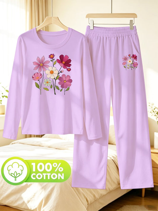 Women’s Floral Long Sleeve Top & Pants Co-Ord