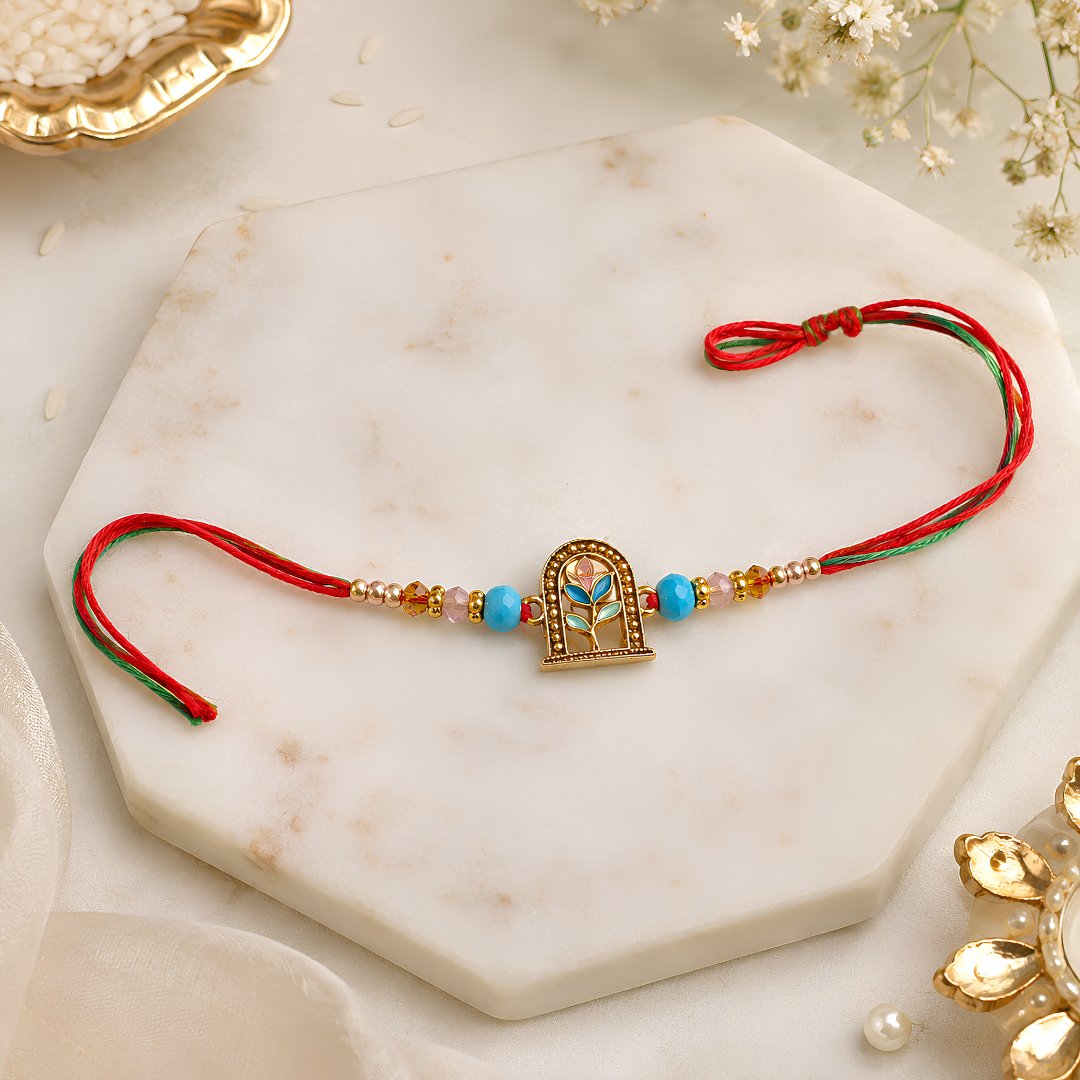 Premium Floral Window Rakhi
