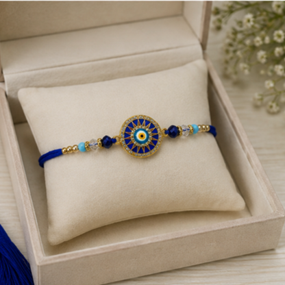 Premium Blue Evil Eye Rakhi
