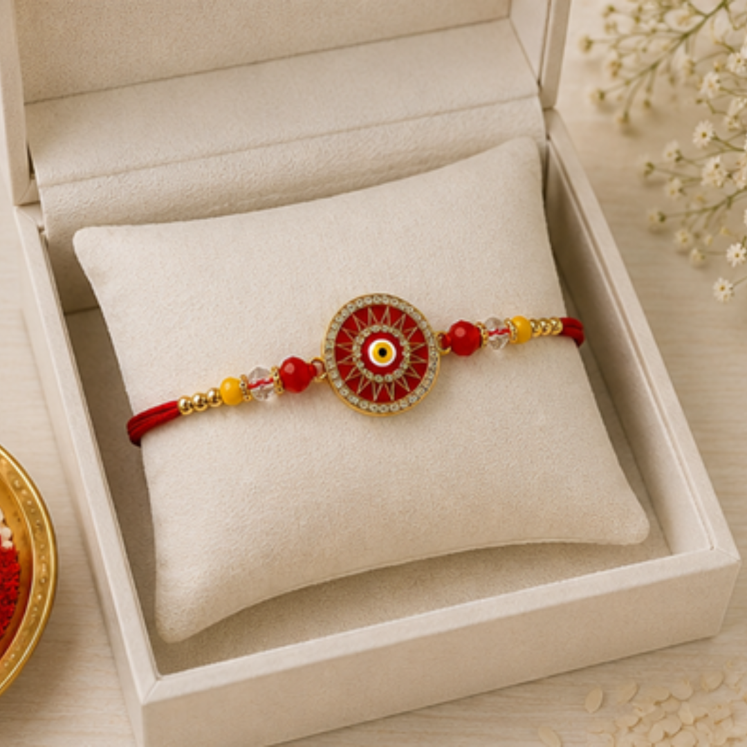 Premium Blue Evil Eye Rakhi