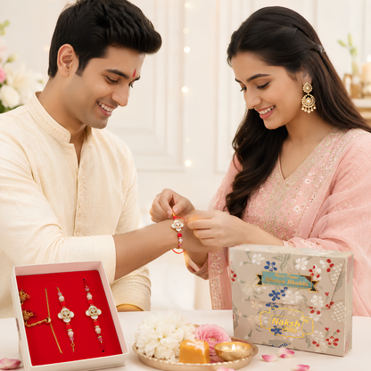 Premium Rakhi Gift Set for Bhaiya Bhabhi