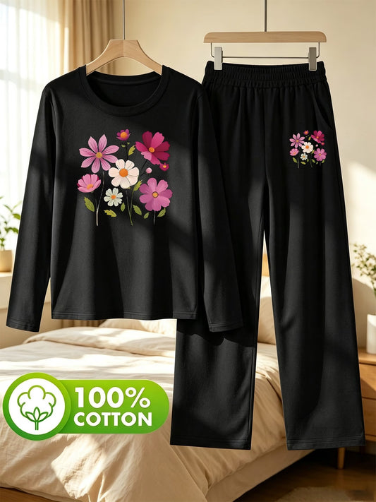 Women’s Floral Long Sleeve Top & Pants Co-Ord