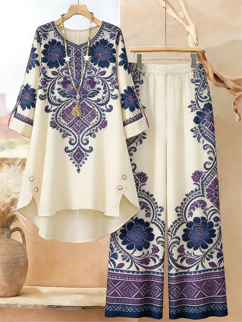 Women's Modern Abstract Co-Ord Pants Set