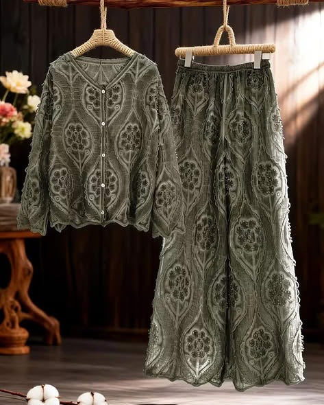 Women's Romantic Lace Co-Ord Skirt Set