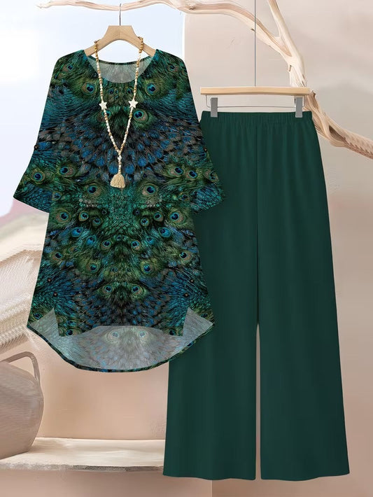 Women's Modern Abstract Co-Ord Pants Set