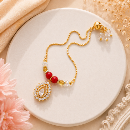 Elegant Crystal Rakhi