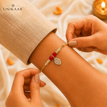 Elegant Crystal Rakhi