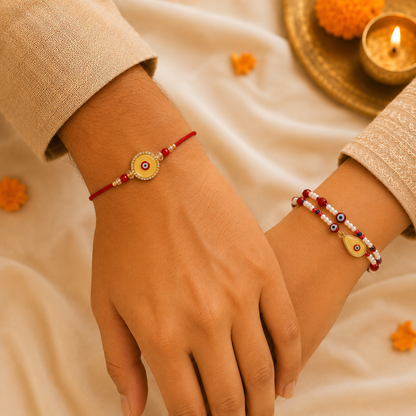 Bhai Bhabhi Nazar Rakhi Set
