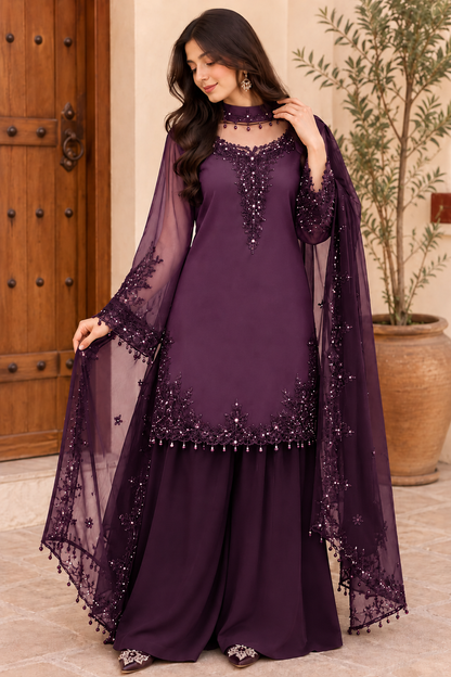 Women’s Elegant Long Kurta & Embroidered Dupatta Set