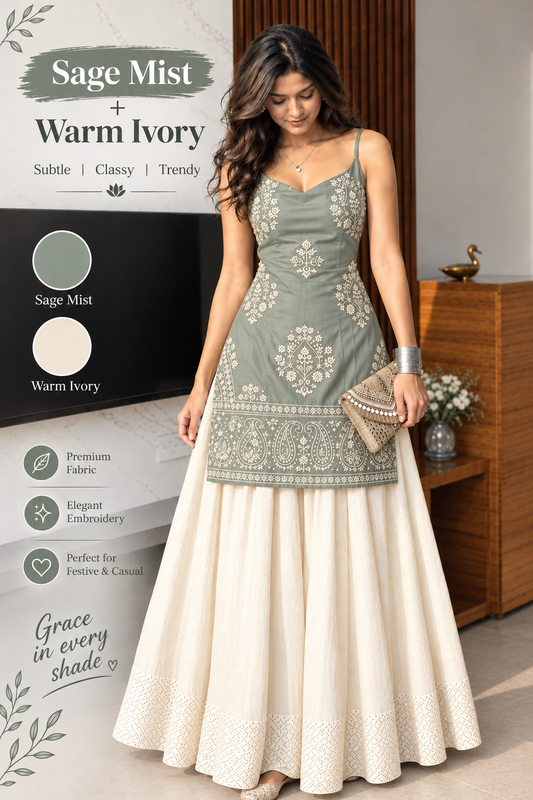 Women’s Classic Embroidered Panel Flare Dress