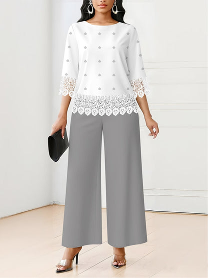 Women’s Lace-Detail Casual Set