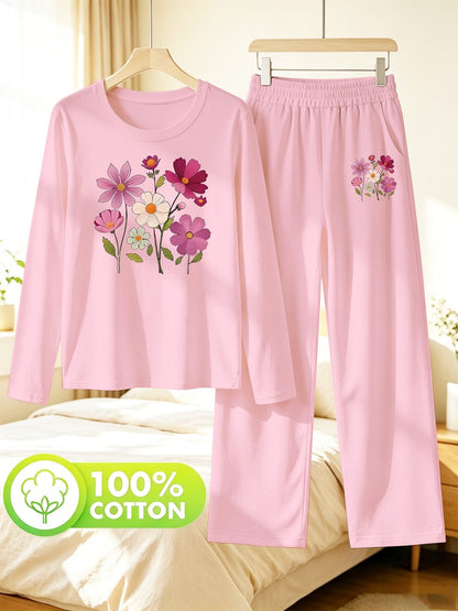 Women’s Floral Long Sleeve Top & Pants Co-Ord