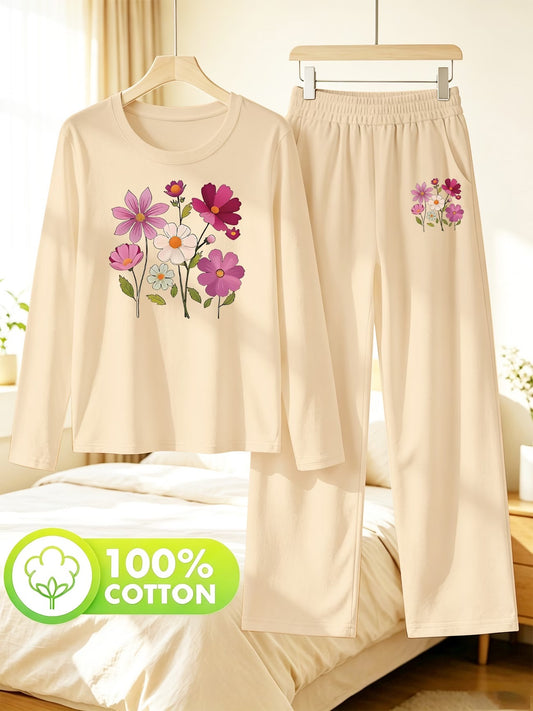 Women’s Floral Long Sleeve Top & Pants Co-Ord