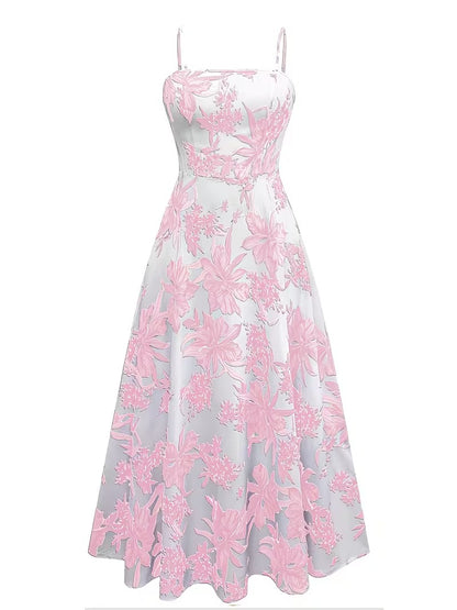 Women's Romantic Floral Dress & Lightweight Cardigan Set