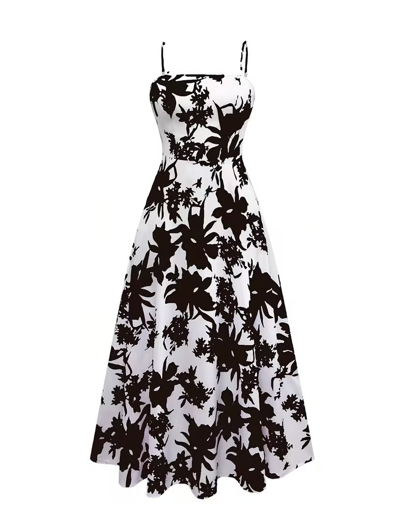 Women's Romantic Floral Dress & Lightweight Cardigan Set