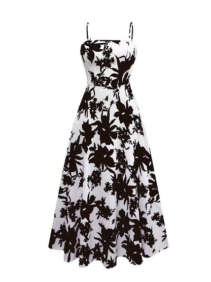 Women's Romantic Floral Dress & Lightweight Cardigan Set