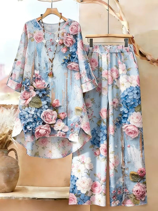 Women's Modern Abstract Co-Ord Pants Set