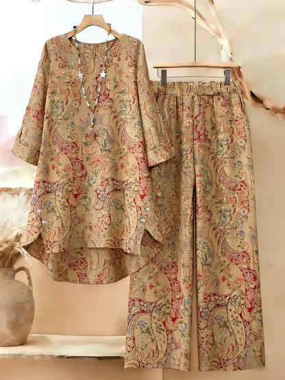 Women's Modern Abstract Co-Ord Pants Set