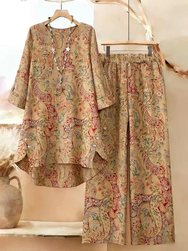 Women's Modern Abstract Co-Ord Pants Set
