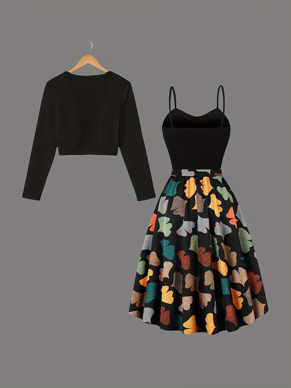 Women's Elegant Camisole Dress & Lightweight Jacket Set