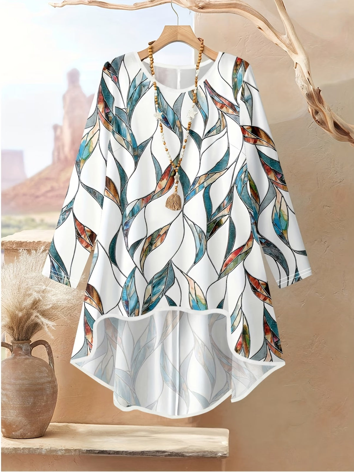 Women's Stylish Digital Print Top & Palazzo Pants Co-Ord