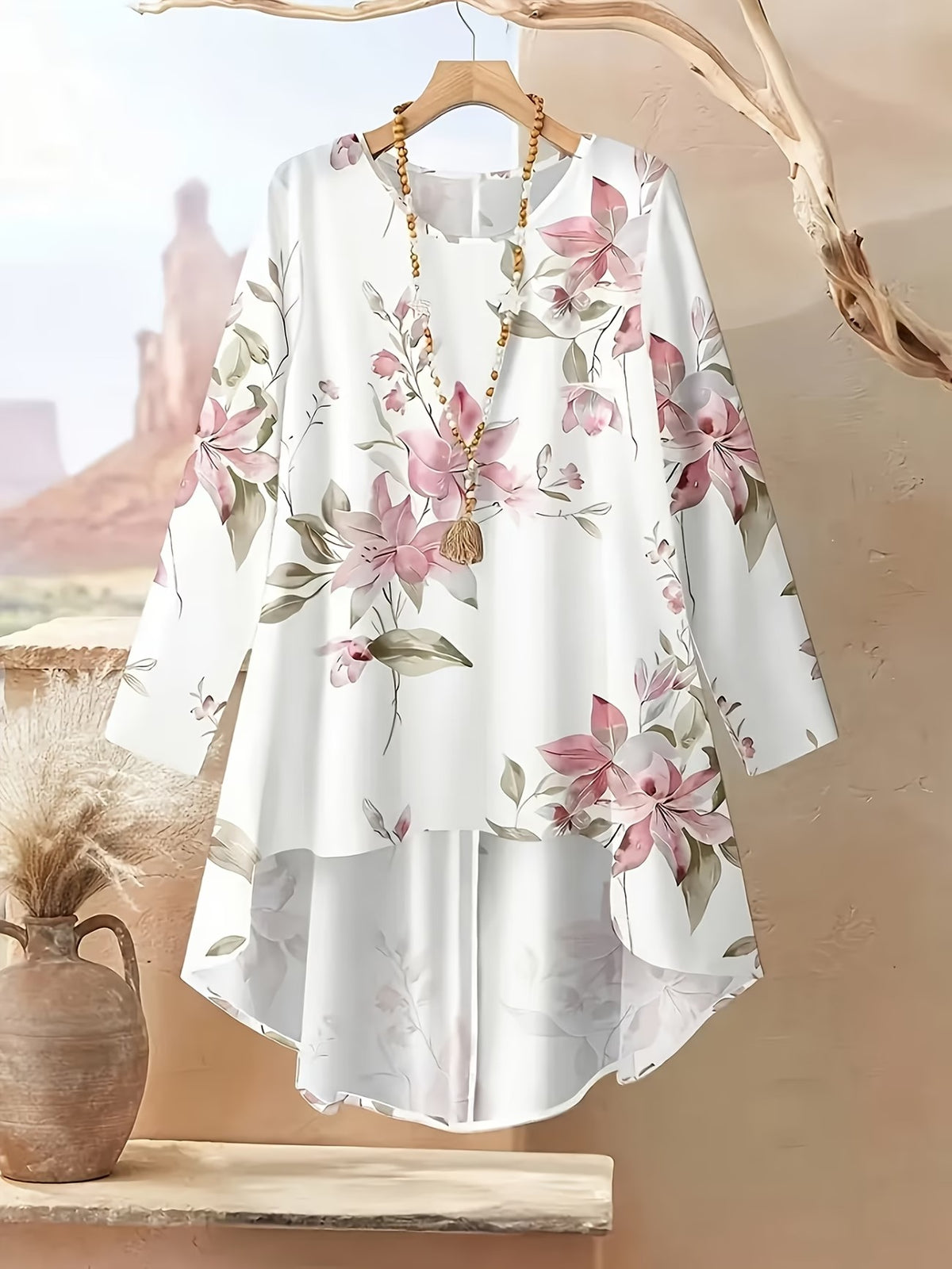 Women's Stylish Digital Print Top & Palazzo Pants Co-Ord