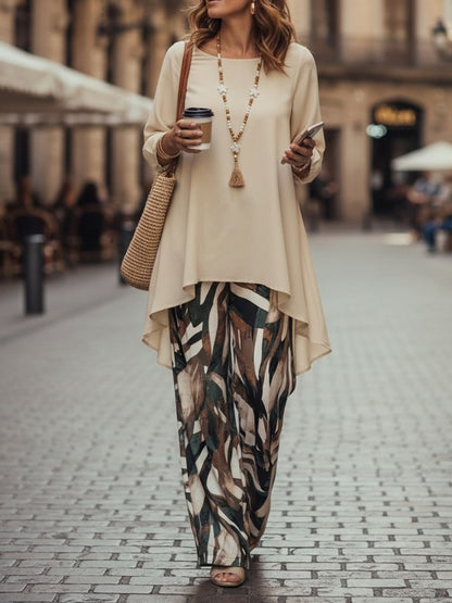 Women's Stylish Digital Print Top & Palazzo Pants Co-Ord