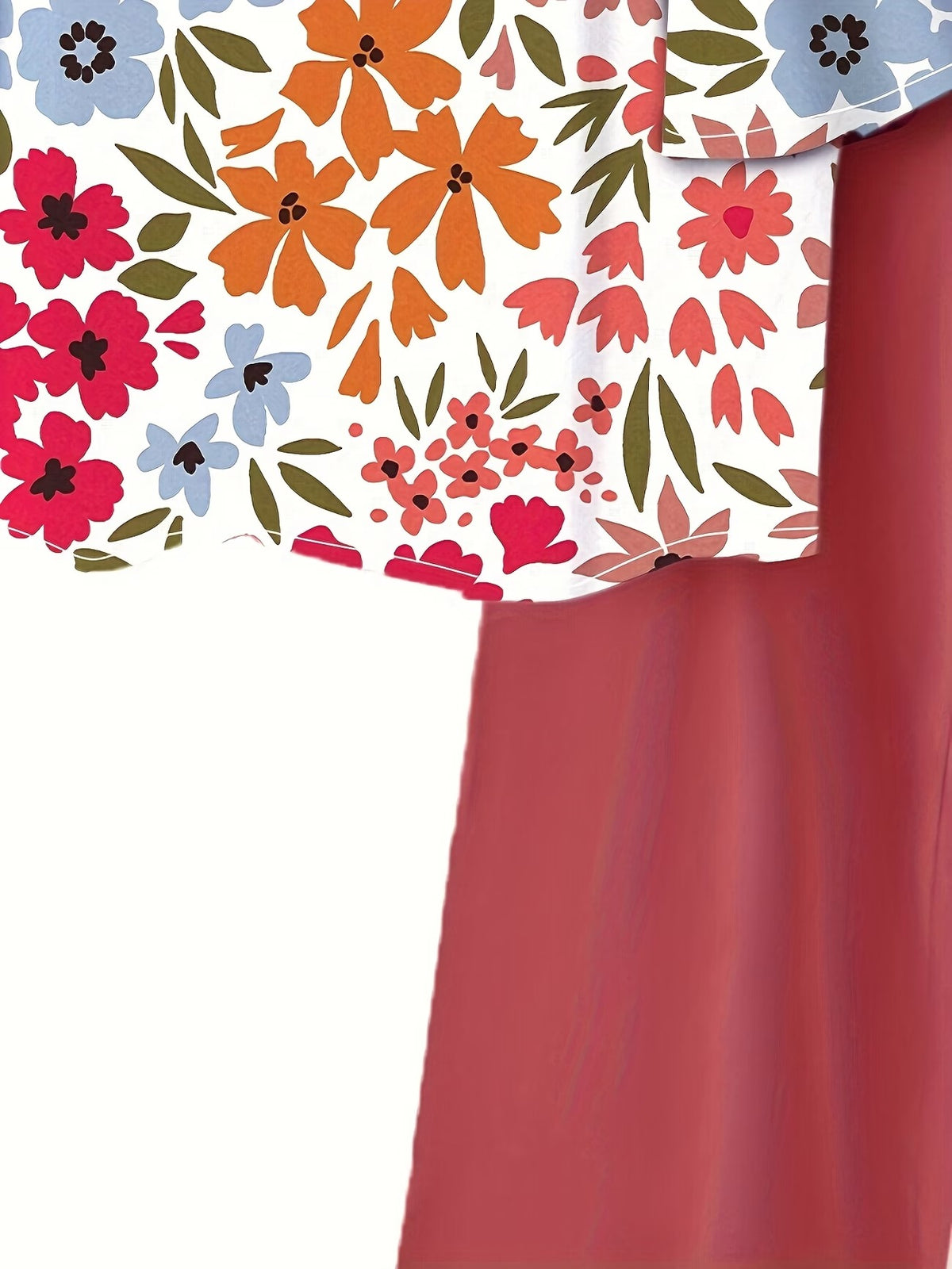 Women's Lightweight Floral Top & Elastic Waist Pants Set