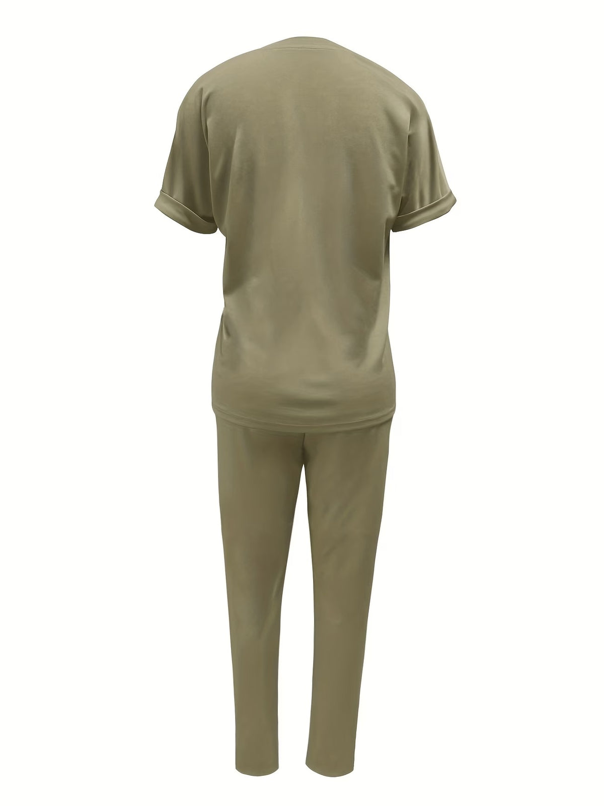 Women’s Fashion Commuter Short-Sleeve Top & Trousers Set