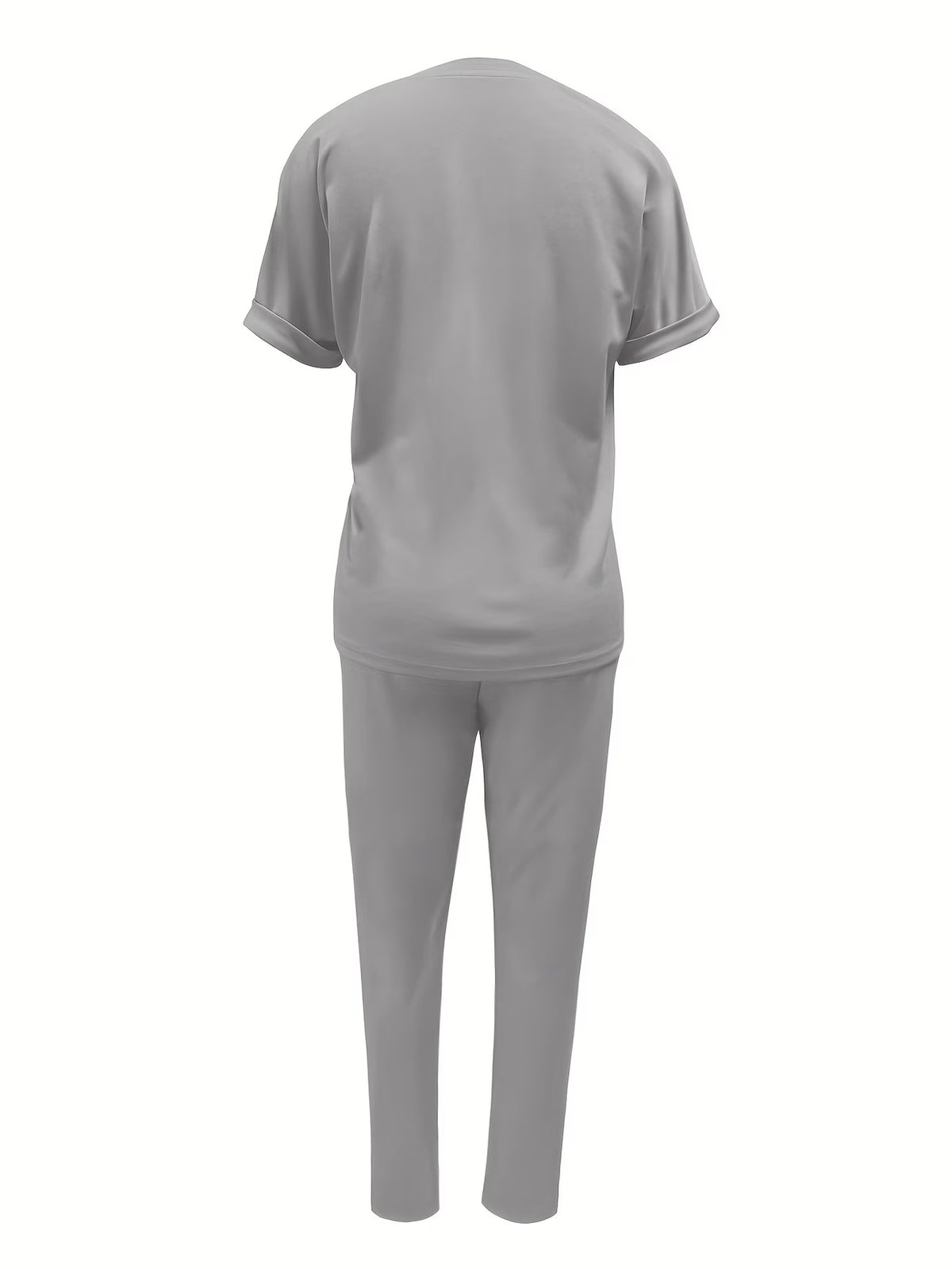 Women’s Fashion Commuter Short-Sleeve Top & Trousers Set