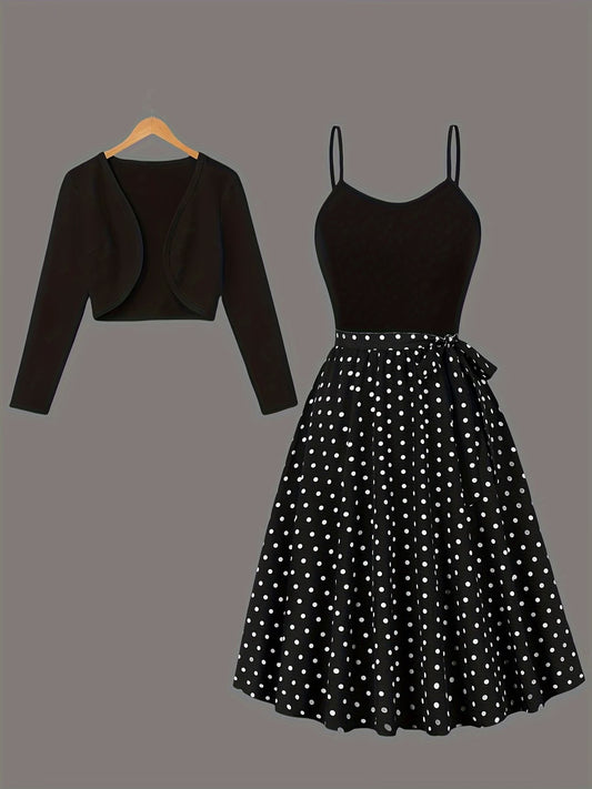 Women’s Graceful Long-Sleeve Top & Flowing Long Skirt Co-Ord Set