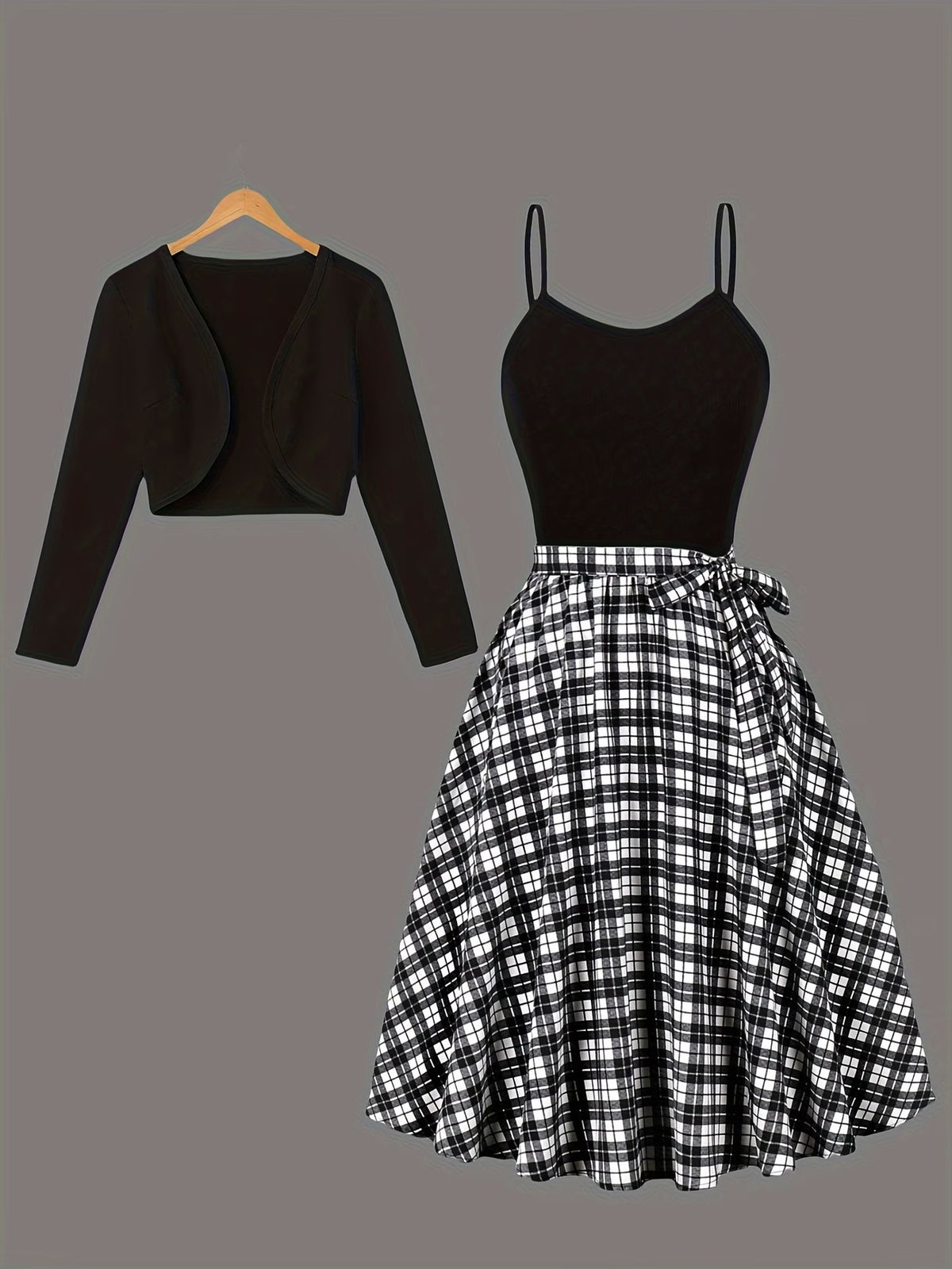 Women’s Graceful Long-Sleeve Top & Flowing Long Skirt Co-Ord Set