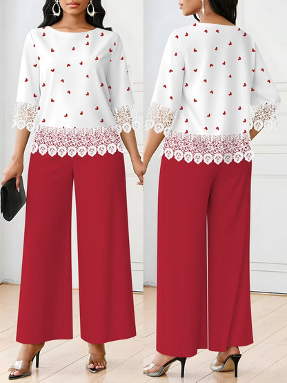 Women’s Lace-Detail Casual Set